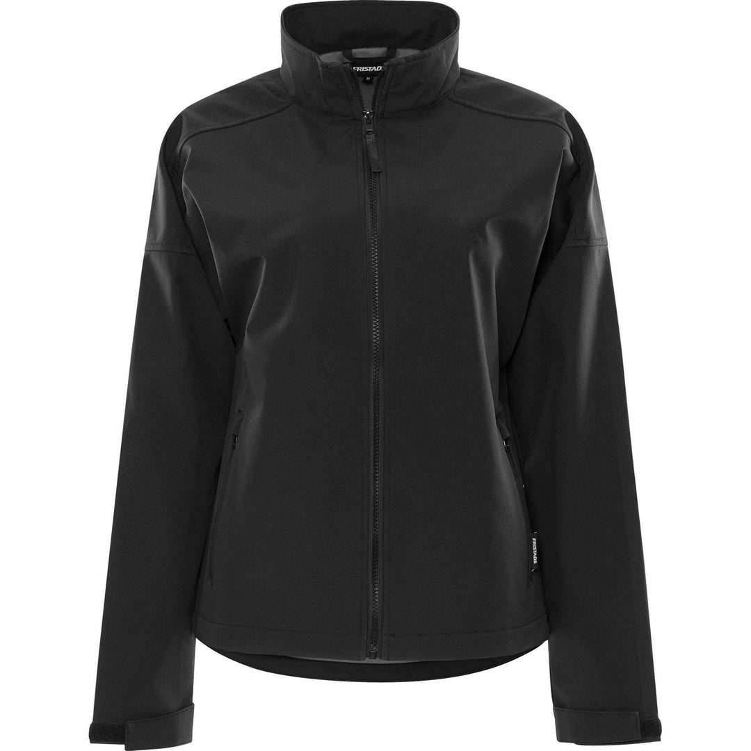 Fristads Womens Lightweight Water Resistant Softshell Jacket - 1477 SBT Black Front1#colour_black