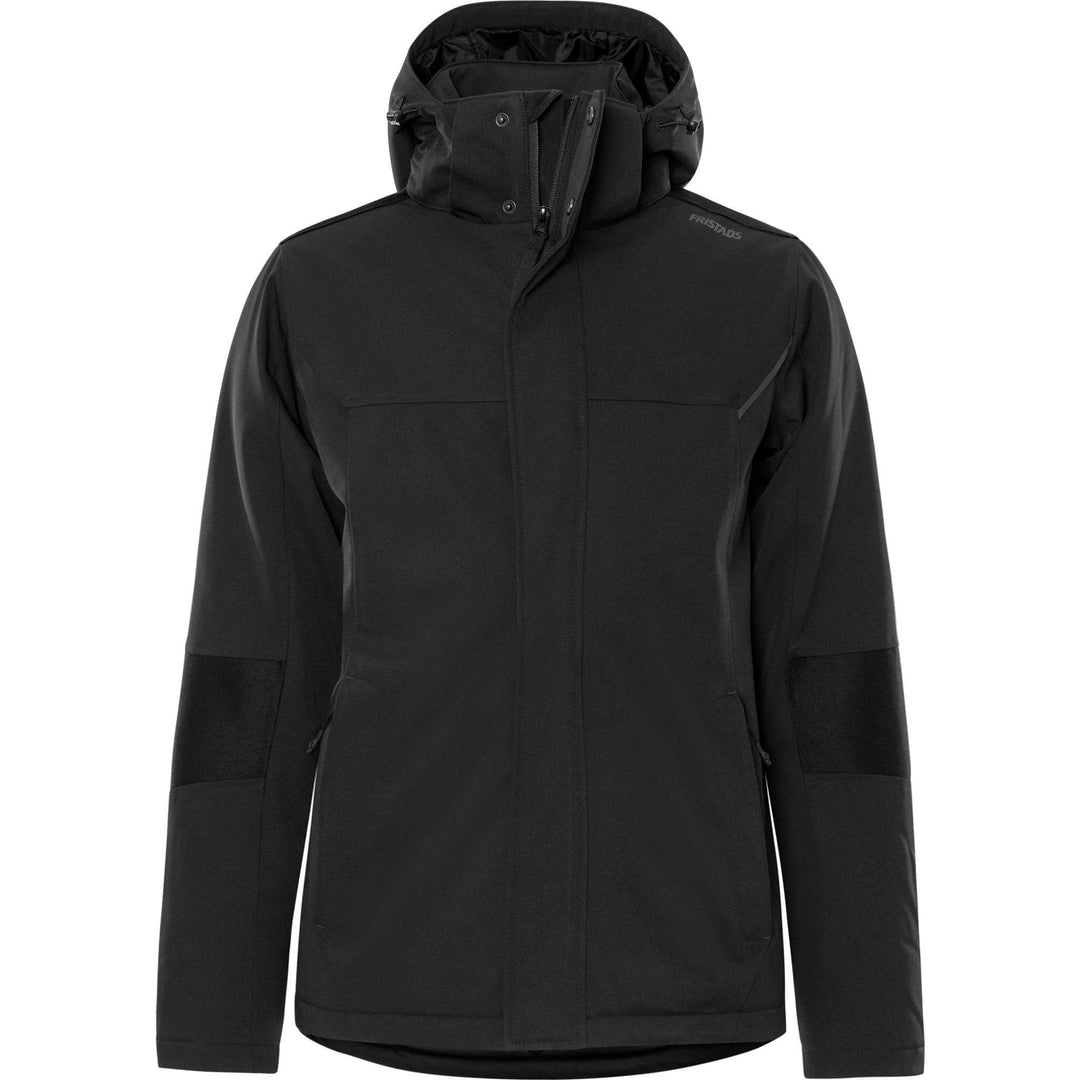 Fristads Womens Softshell Stretch Insulated Winter Jacket - 1420 GSW Black Front1#colour_black