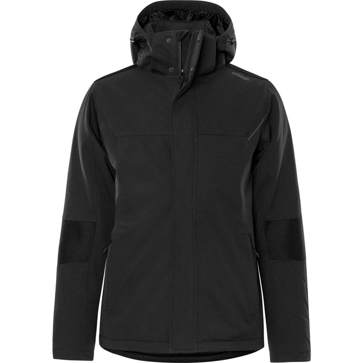 Fristads Womens Softshell Stretch Insulated Winter Jacket - 1420 GSW Black Front1#colour_black