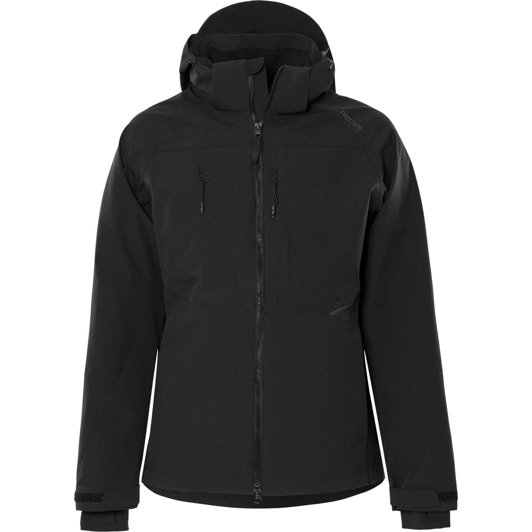 Fristads Womens Stretch Waterproof Breathable Shell Jacket - 4981 GLS Black Front1#colour_black