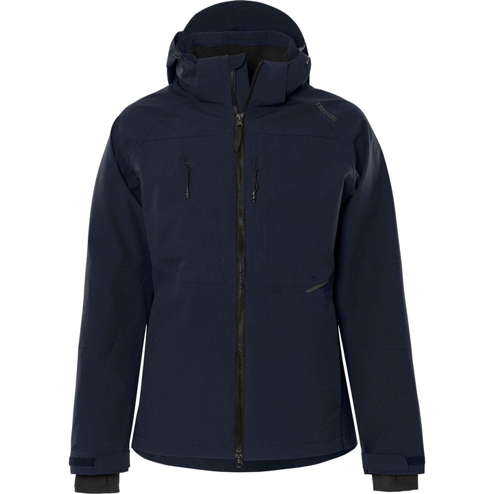 Fristads Womens Stretch Waterproof Breathable Shell Jacket - 4981 GLS Dark Navy Front1#colour_dark-navy