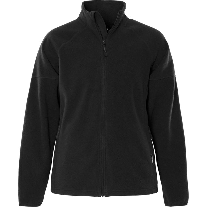 Fristads Womens Zip Fleece Jacket - 1498 FLE Black Front1#colour_black
