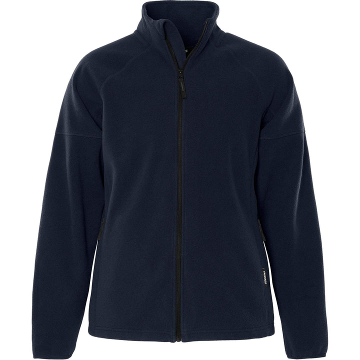 Fristads Womens Zip Fleece Jacket - 1498 FLE Dark Navy Front1#colour_dark-navy