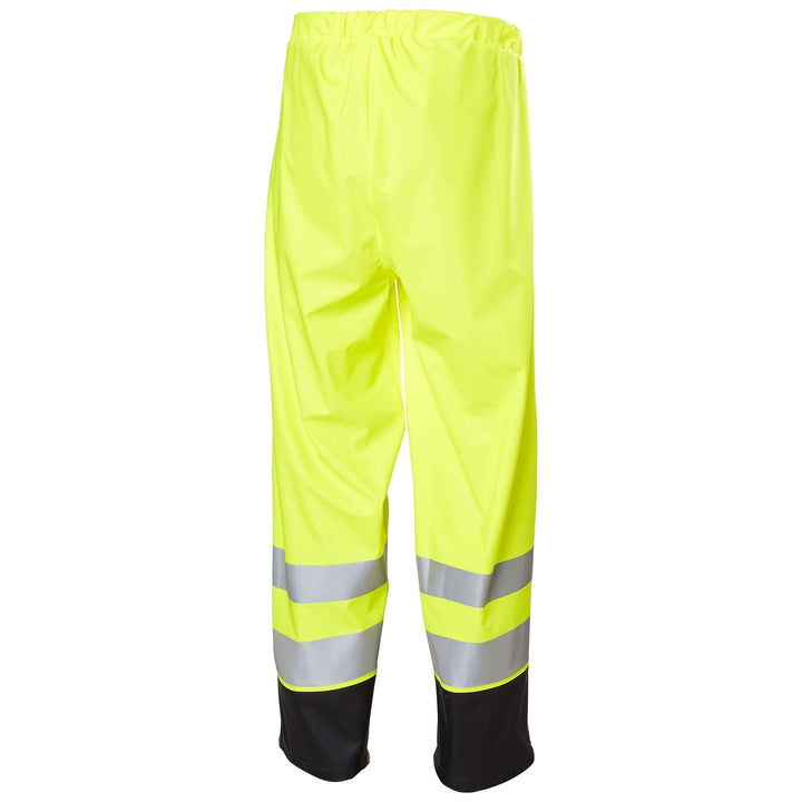 Helly Hansen Addvis Hi-Vis Waterproof Rain Trousers Yellow/Ebony Back#colour_yellow-ebony