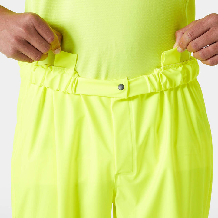 Helly Hansen Addvis Hi-Vis Waterproof Rain Trousers Yellow/Ebony Feature 2#colour_yellow-ebony