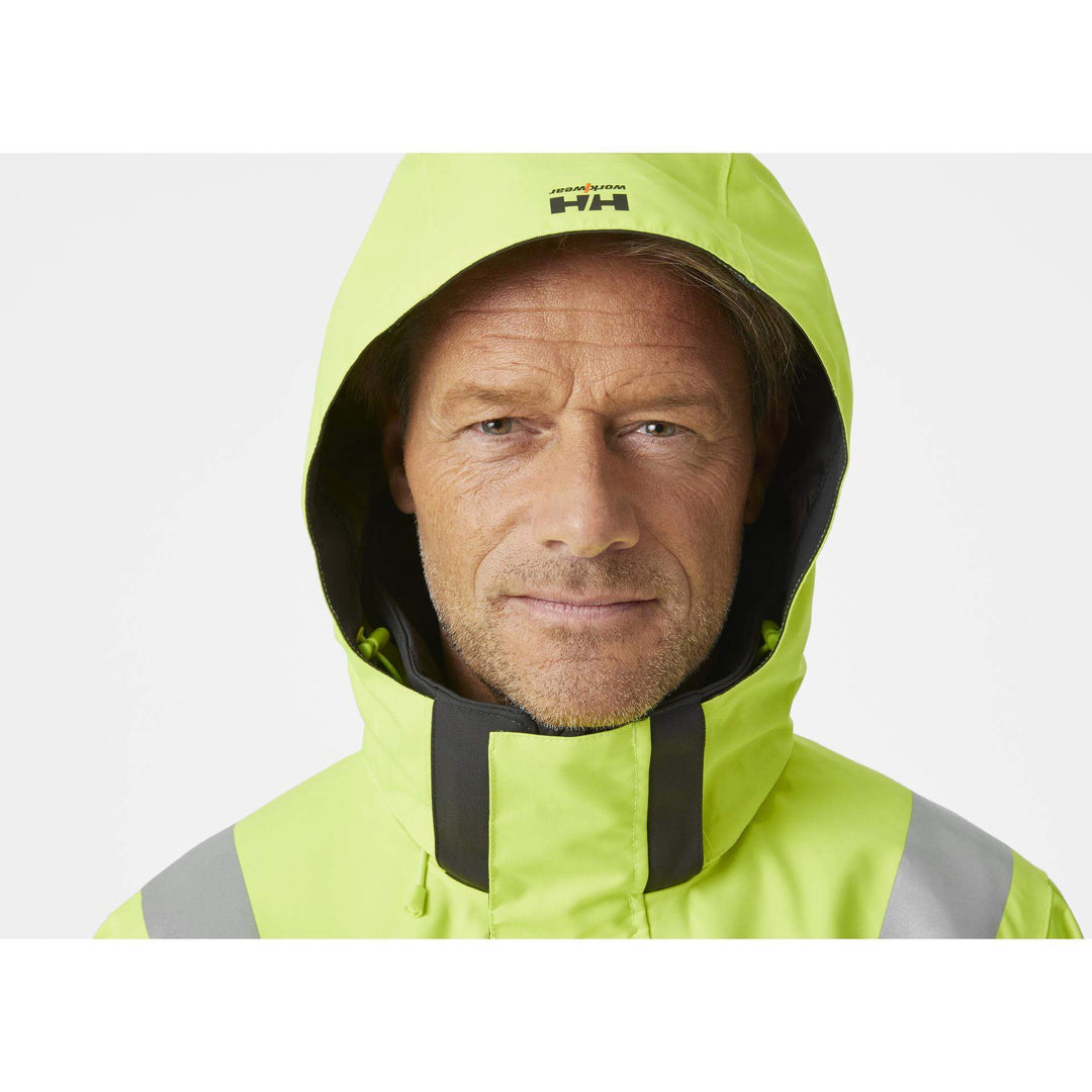 Helly Hansen Alna 2.0 Hi Vis Waterproof Shell Overalls Suit Yellow/Ebony 6 Feature 2#colour_yellow-ebony