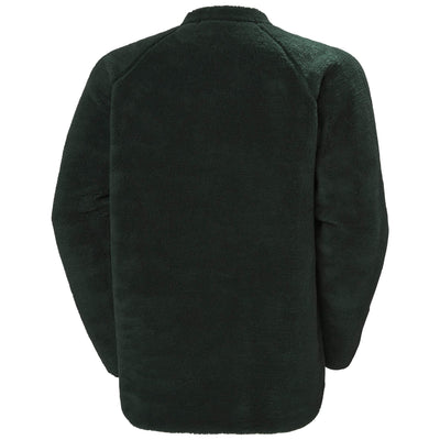 Helly Hansen Basel Reversible Pile Fleece Jacket Dark Green Back#colour_dark-green