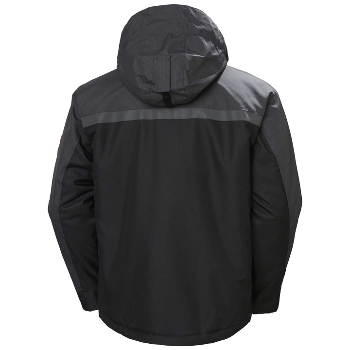 Helly Hansen Berg Insulated Winter Jacket Black/ Dark Grey 2 Rear #colour_black--dark-grey