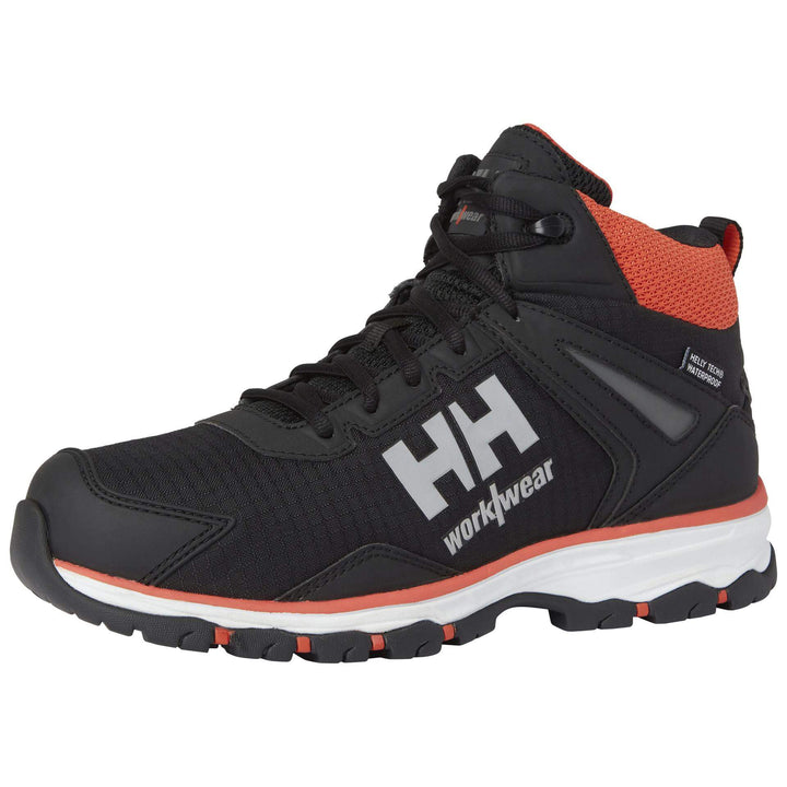 Helly Hansen Chelsea Evo 2.0 O2 Work Boots Black/Orange 3 Angle #colour_black-orange