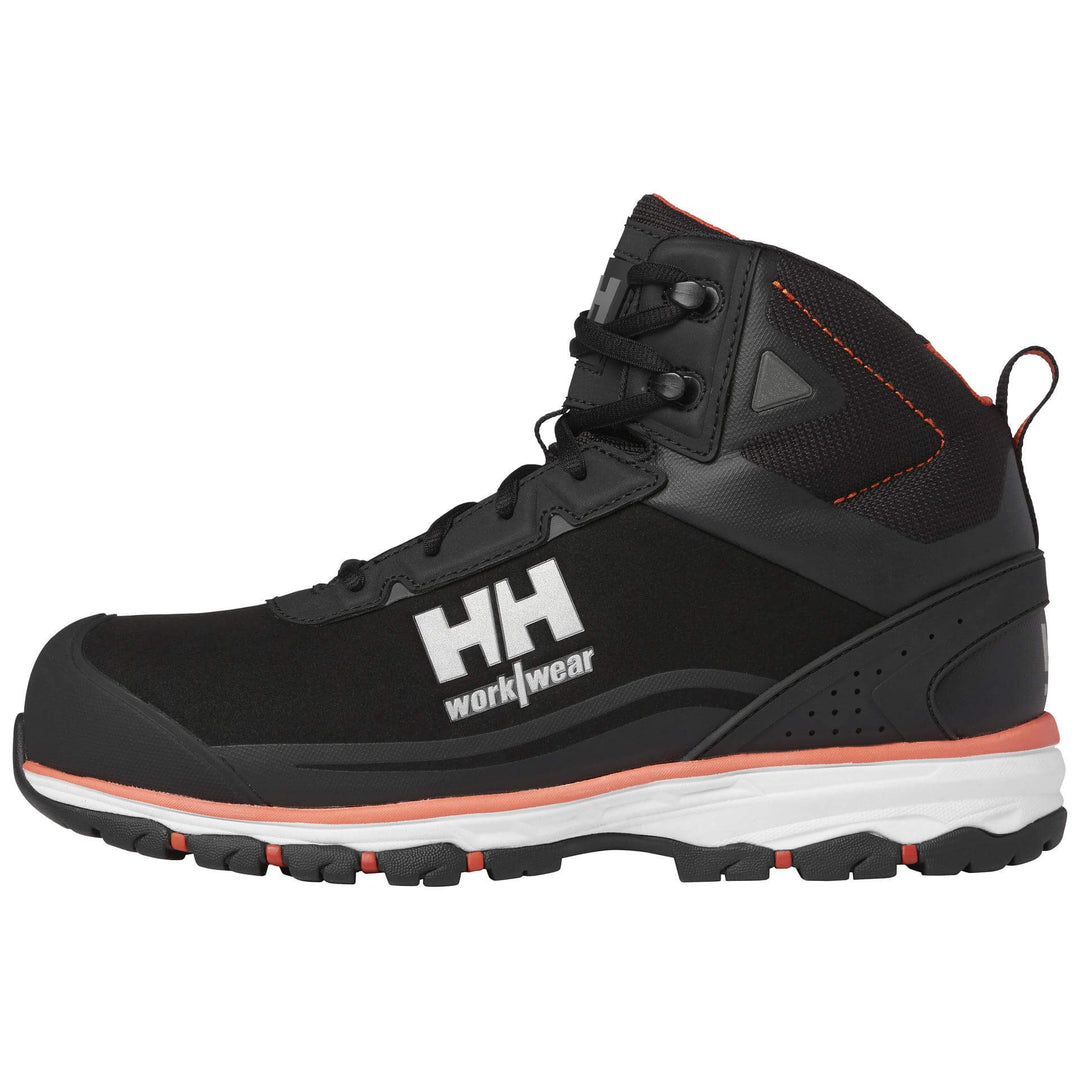 Helly Hansen Chelsea Evolution 2 Mid S3 Lightweight Safety Boots Black/Orange Detail 1#colour_black-orange