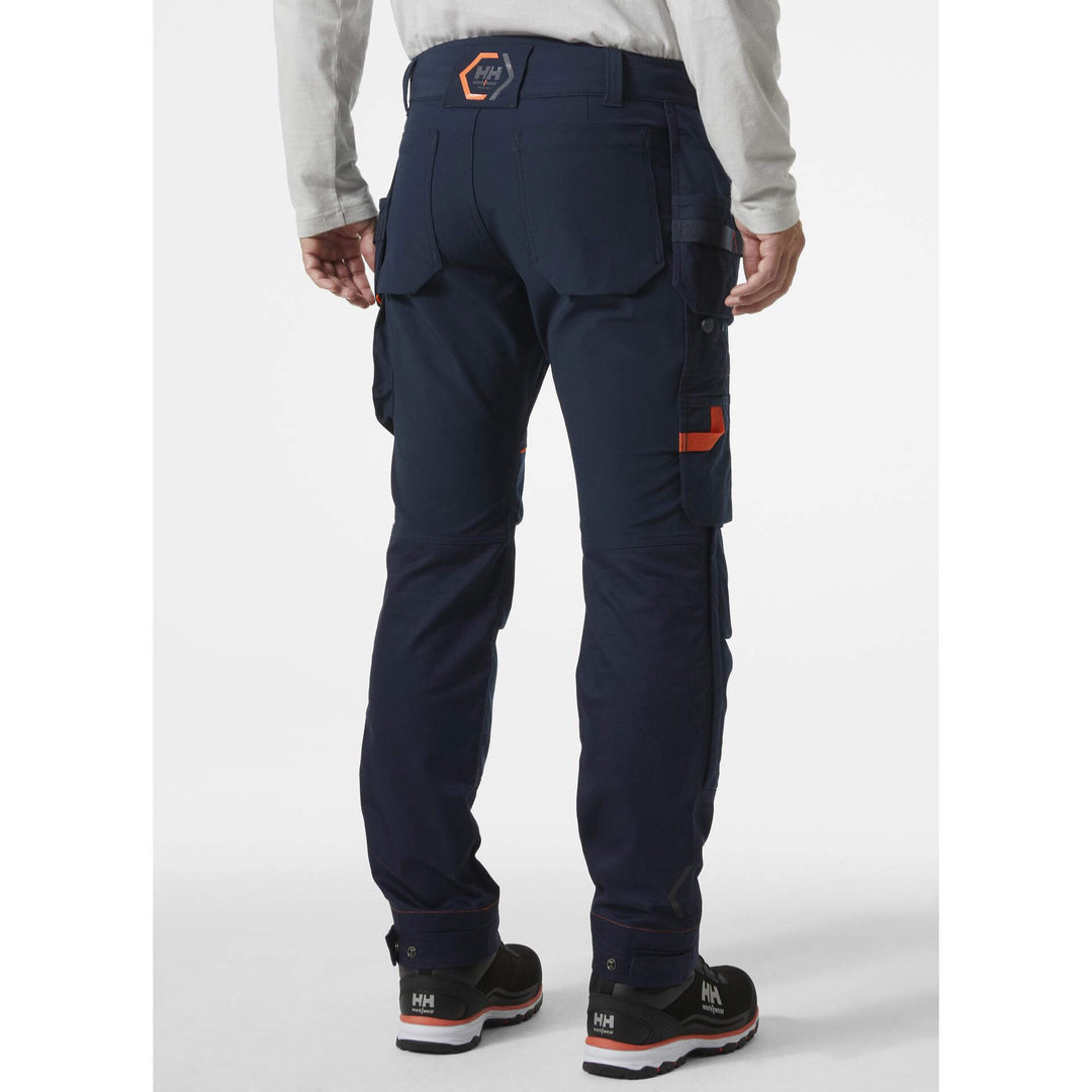 Helly Hansen Chelsea Evolution BRZ Stretch Construction Trousers Navy OnBody 2#colour_navy