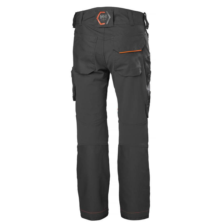 Helly Hansen Chelsea Evolution Stretch Construction Trousers Dark Grey 2 Rear #colour_dark-grey