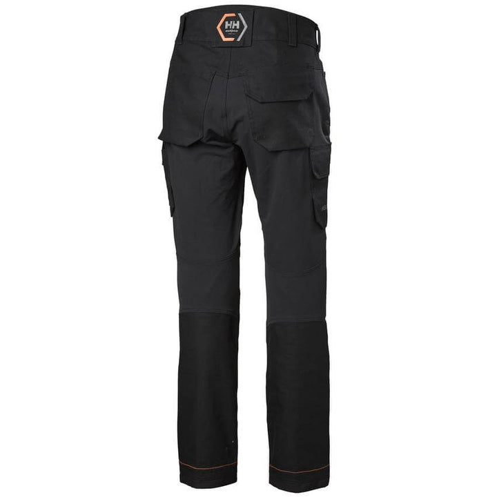 Helly Hansen Chelsea Evolution Stretch Service Work Trousers Black 2 Rear 