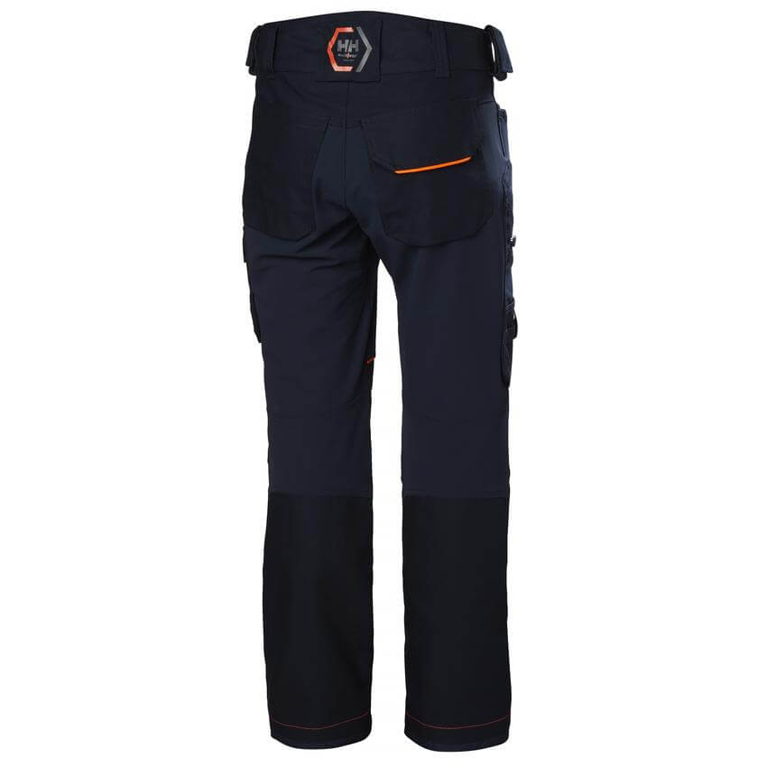 Helly Hansen Chelsea Evolution Stretch Work Trousers Navy 2 Rear #colour_navy