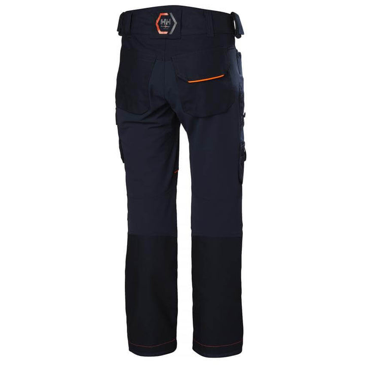 Helly Hansen Chelsea Evolution Stretch Work Trousers Navy 2 Rear #colour_navy