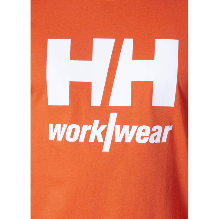 Helly Hansen Classic HH Logo Longsleeve Shirt Dark Orange Feature 1 #colour_dark-orange