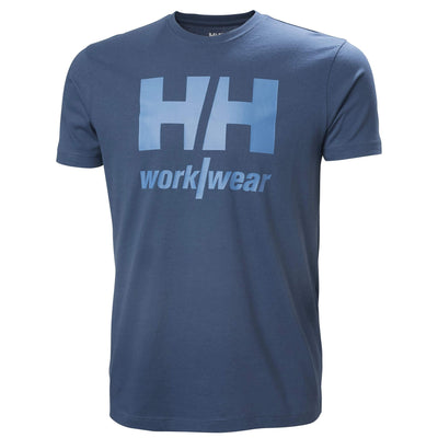 Helly Hansen Classic HH Logo T-Shirt Deep Steel Front#colour_deep-steel