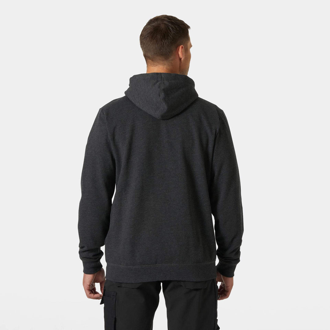Helly Hansen Classic HH Logo Zip Hoodie Black Melange OnBody 2#colour_black-melange