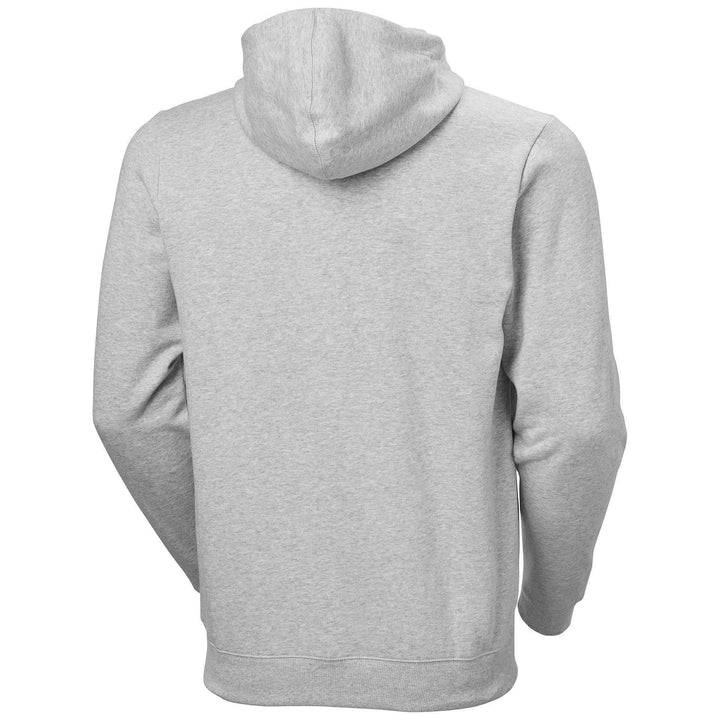 Helly Hansen Classic HH Logo Zip Hoodie Light Grey Melange Back#colour_light-grey-melange