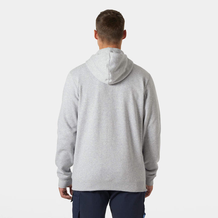 Helly Hansen Classic HH Logo Zip Hoodie Light Grey Melange OnBody 2#colour_light-grey-melange
