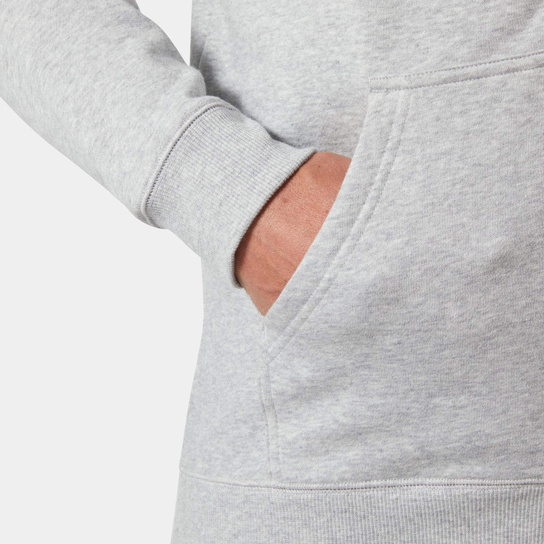 Helly Hansen Classic HH Logo Zip Hoodie Light Grey Melange Feature 2#colour_light-grey-melange