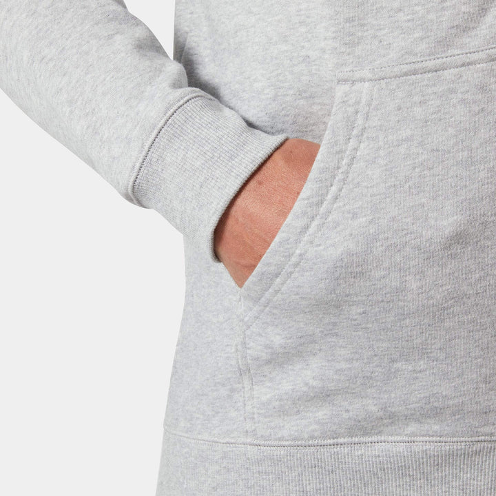 Helly Hansen Classic HH Logo Zip Hoodie Light Grey Melange Feature 2#colour_light-grey-melange