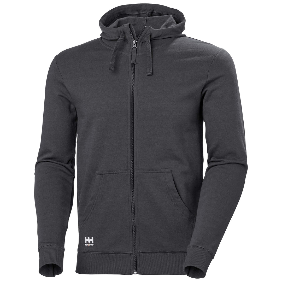 Helly Hansen Classic Zip Hoodie Dark Grey Front#colour_dark-grey