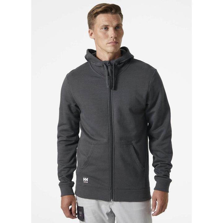 Helly Hansen Classic Zip Hoodie Dark Grey OnBody 1#colour_dark-grey