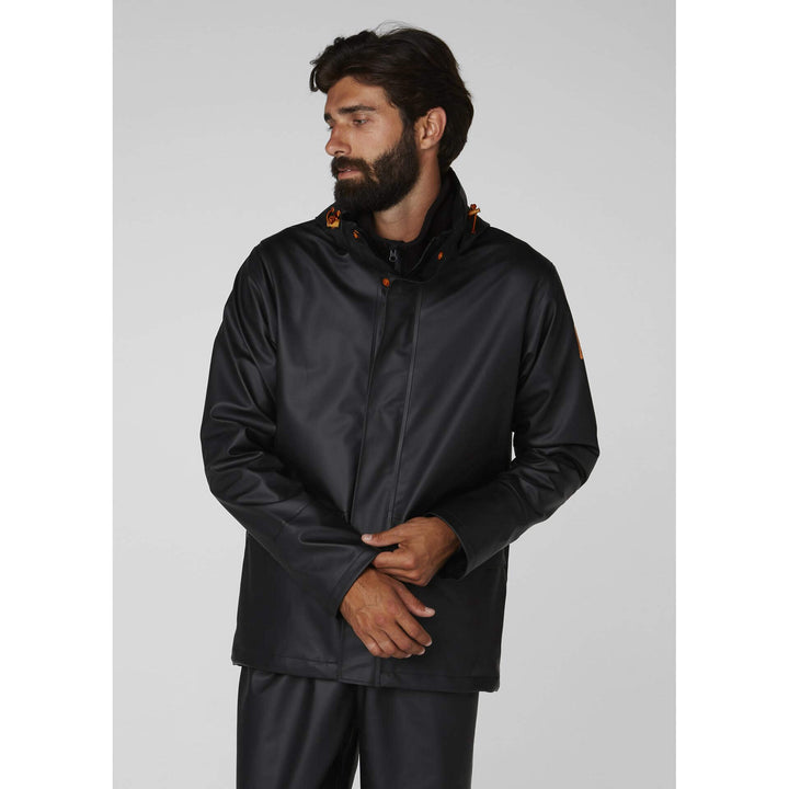 Helly Hansen Gale Waterproof Rain Jacket Black 3 On Body 1