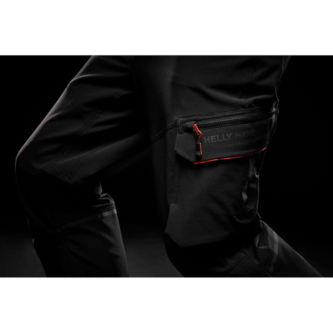 Helly Hansen Kensington BRZ Connect Lightweight Work Trousers Black Detail 1#colour_black
