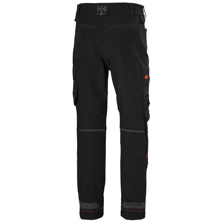 Helly Hansen Kensington BRZ Connect Lightweight Work Trousers Black Back#colour_black