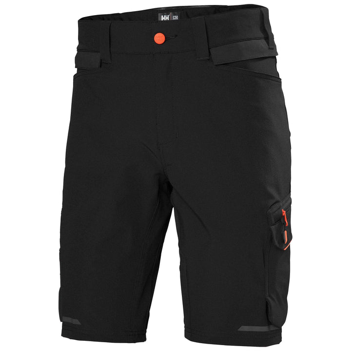 Helly Hansen Kensington Connect Lightweight Work Shorts Black Front#colour_black