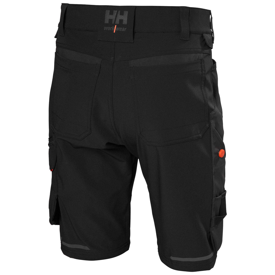 Helly Hansen Kensington Connect Lightweight Work Shorts Black Back#colour_black