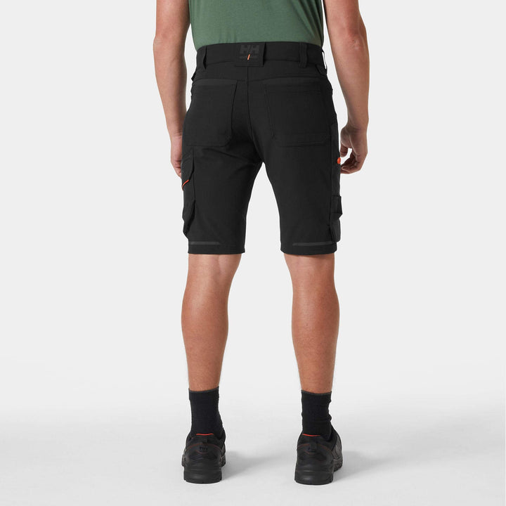Helly Hansen Kensington Connect Lightweight Work Shorts Black OnBody 2#colour_black