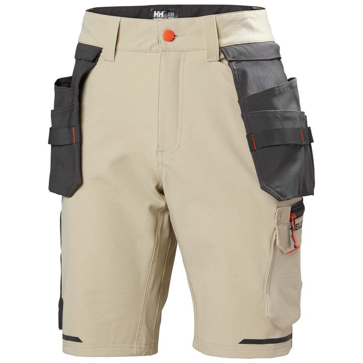 Helly Hansen Kensington Construction Shorts Stretch HH Sandy/Ebony 1 Front #colour_hh-sandy-ebony