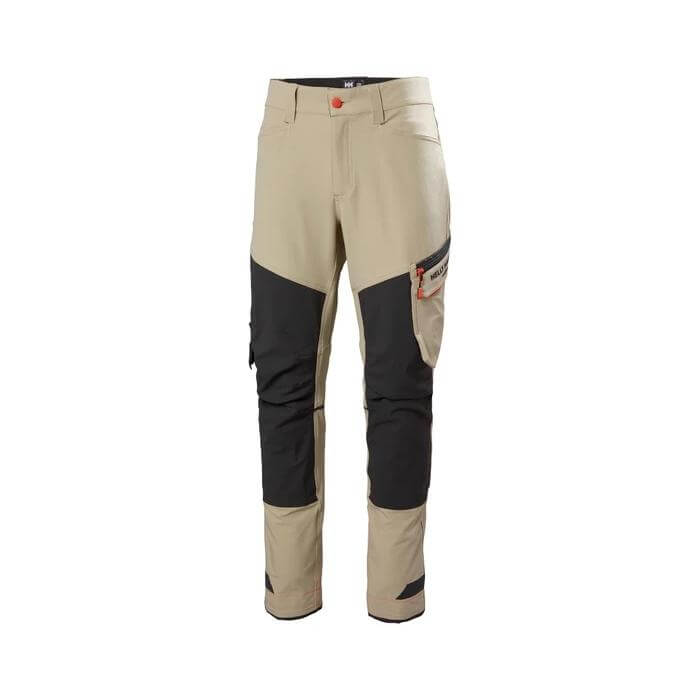 Helly Hansen Kensington Stretch Work Trousers HH Sandy/Ebony 1 Front #colour_hh-sandy-ebony