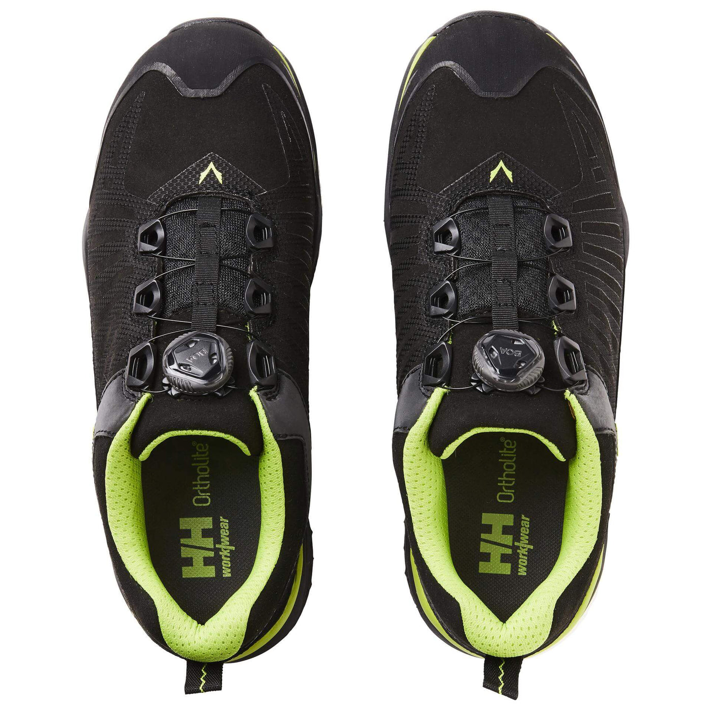 Helly Hansen Magni Boa Waterproof Aluminum Toe Cap Work Safety Shoes Black/Dark Lime 4 Top #colour_black-dark-lime