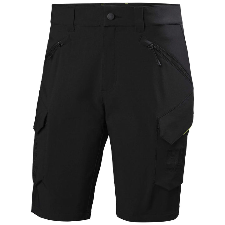 Helly Hansen Magni Evolution HH Connect 4-Way-Stretch Cargo Shorts Black Front#colour_black