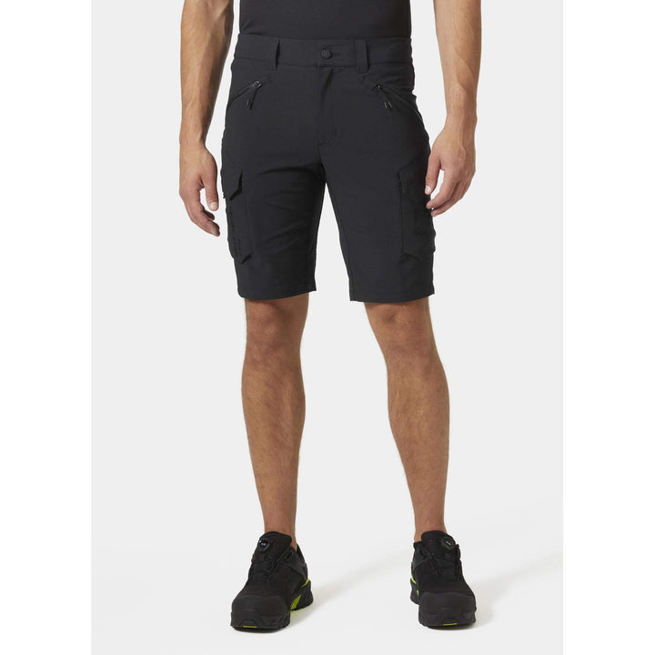 Helly Hansen Magni Evolution HH Connect 4-Way-Stretch Cargo Shorts Black OnBody 1#colour_black