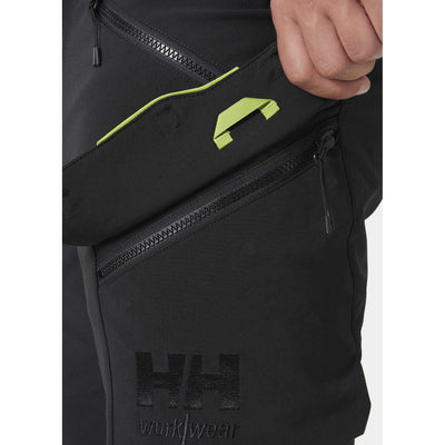 Helly Hansen Magni Evolution HH Connect 4-Way-Stretch Cargo Shorts Black Feature 2#colour_black