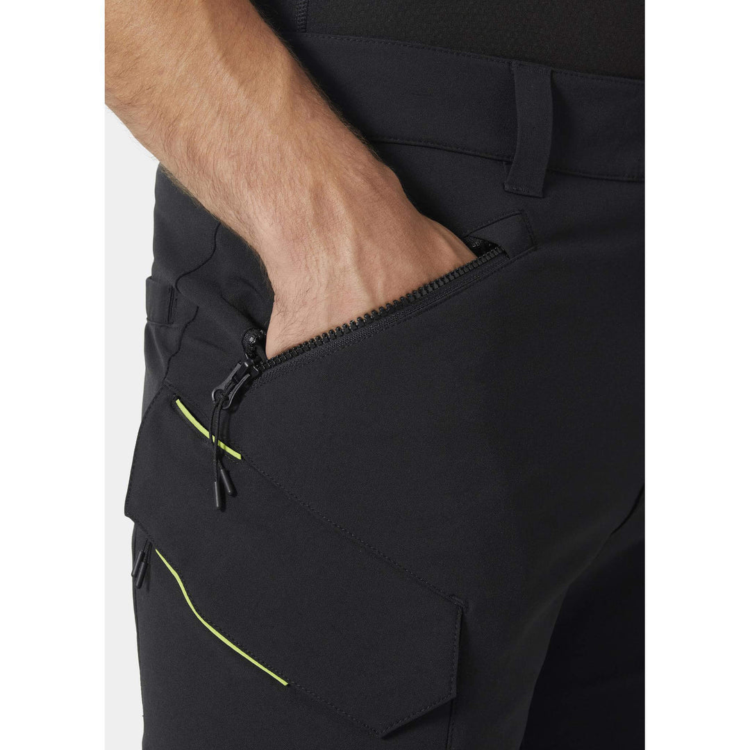 Helly Hansen Magni Evolution HH Connect 4-Way-Stretch Cargo Shorts Black Feature 3#colour_black