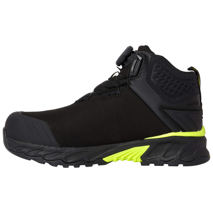 Helly Hansen Magni Evolution Mid BOA S7L HT Wide Fit Composite Waterproof Safety Boots Black/Dark Lime Detail 2#colour_black-dark-lime