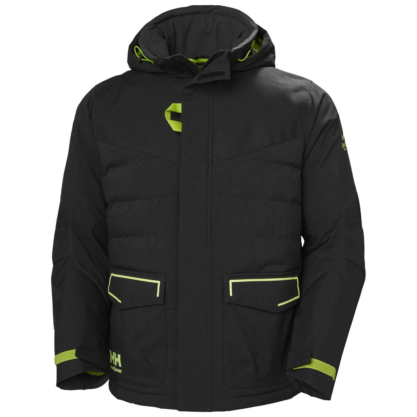 Helly Hansen Magni Waterproof Breathable Insulated Winter Jacket Black Front#colour_black