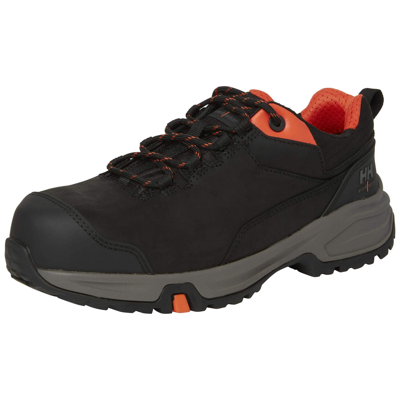 Helly Hansen Manchester LTR Lightweight Low S3L Waterproof Metal-Free Safety Shoes Black/Grey Angle#colour_black-grey