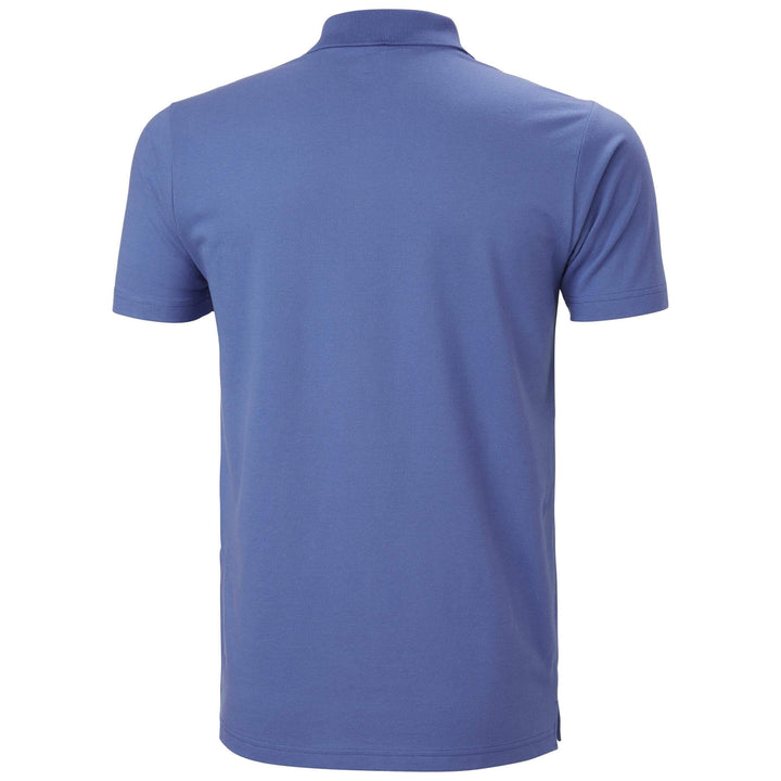 Helly Hansen Manchester Polo Shirt Stone Blue Back#colour_stone-blue