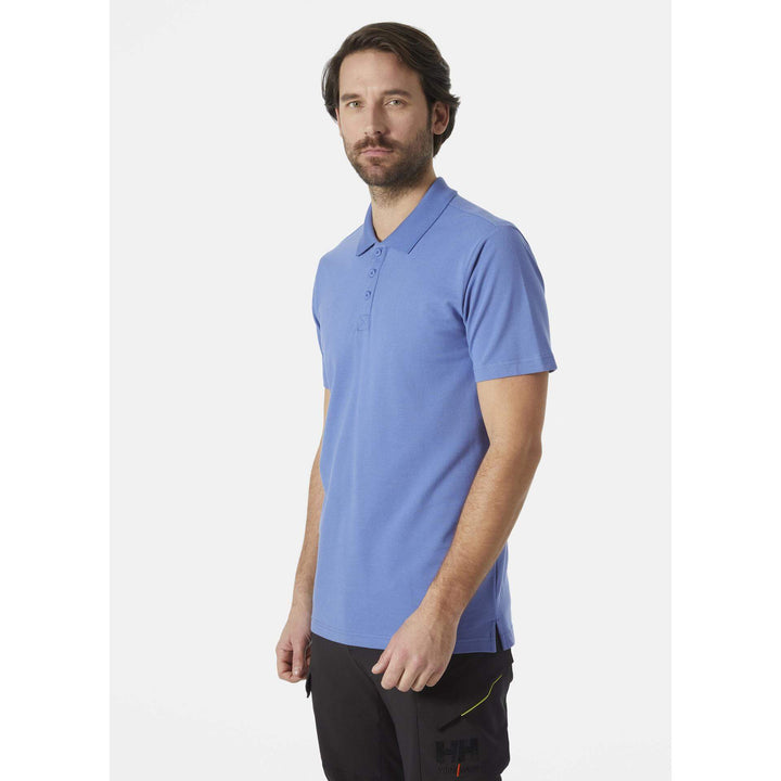 Helly Hansen Manchester Polo Shirt Stone Blue OnBody 1#colour_stone-blue