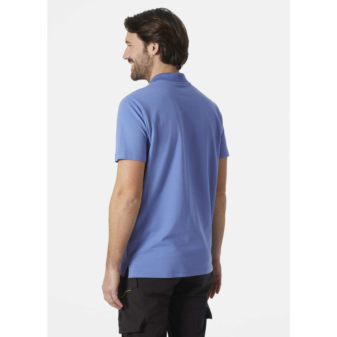 Helly Hansen Manchester Polo Shirt Stone Blue OnBody 2#colour_stone-blue