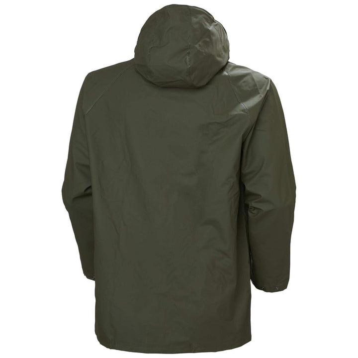 Helly Hansen Mandal Waterproof Jacket Army Green 2 Rear #colour_army-green