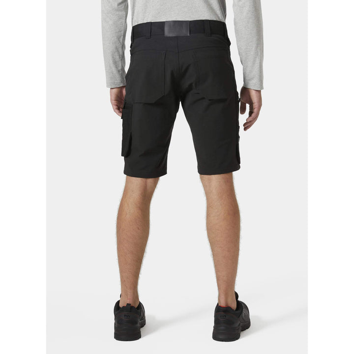 Helly Hansen Oxford 4X HH Connect Lighteight 4-Way-Stretch Work Shorts Black OnBody 2#colour_black