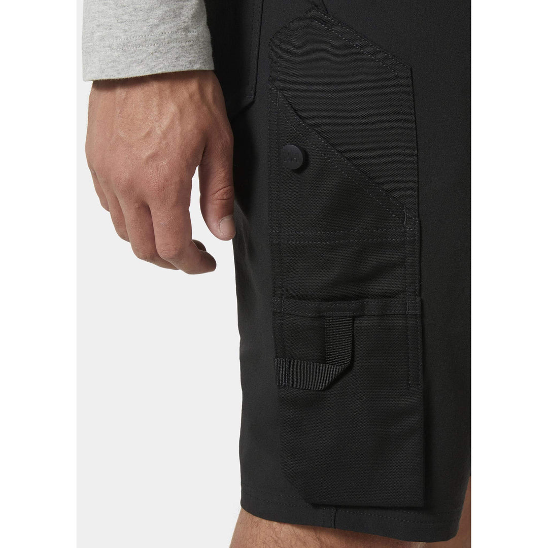 Helly Hansen Oxford 4X HH Connect Lighteight 4-Way-Stretch Work Shorts Black Feature 3#colour_black